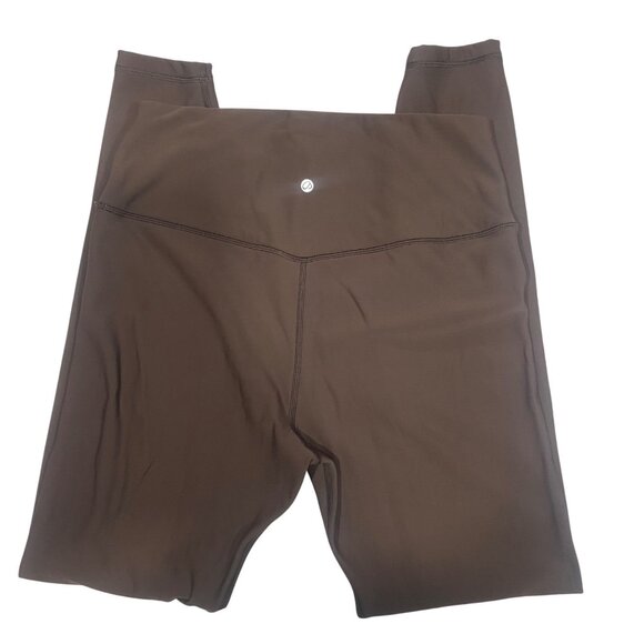 Lululemon Brown Fleece-Lined High-Waist Leggings With Pockets Size S - Picture 1 of 8